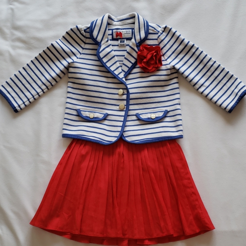 Janie and Jack Blazer and Skirt set